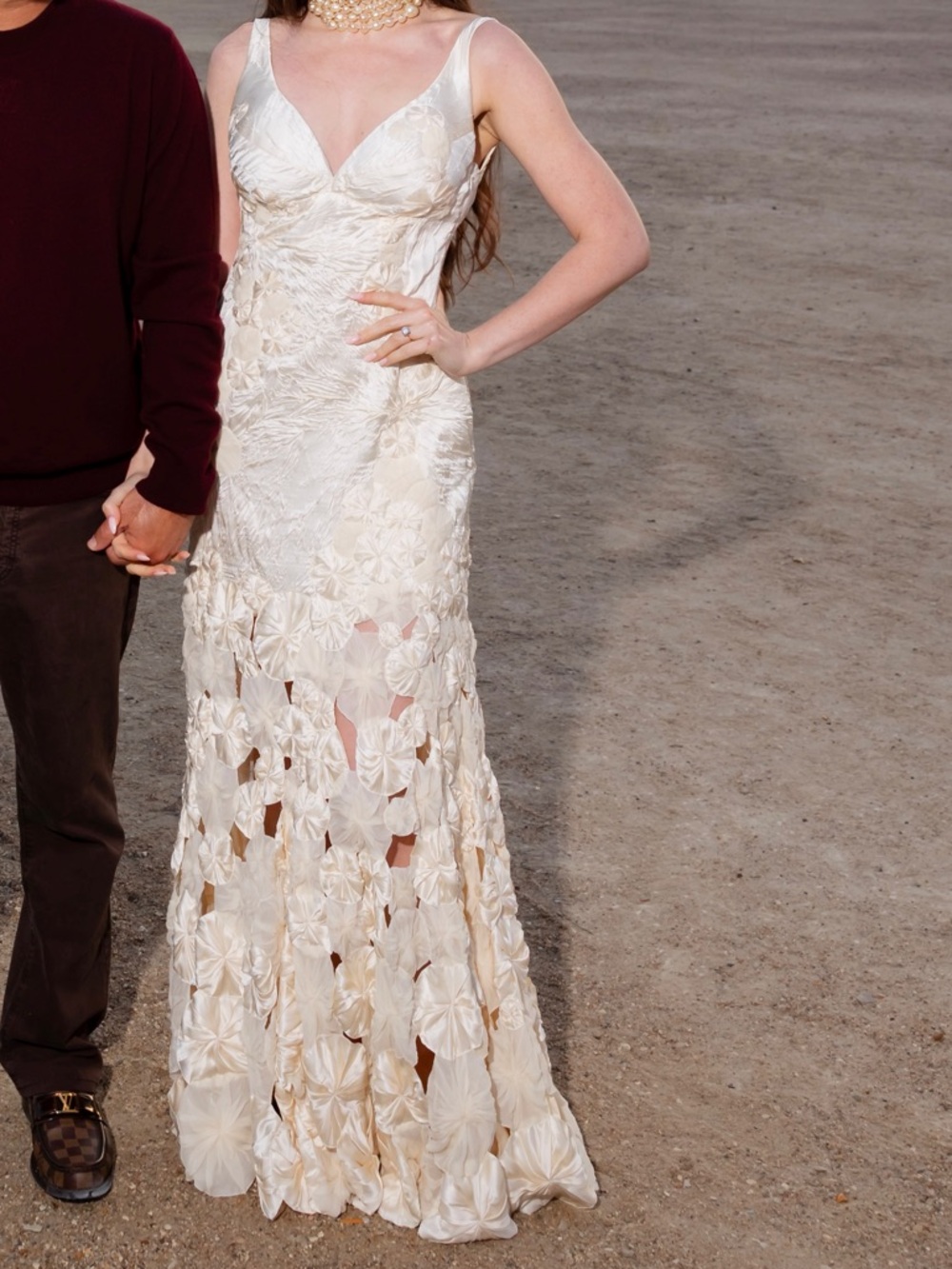 Carlos Miele vintage custom couture ivory bridal wedding dress - Picture 9 of 12